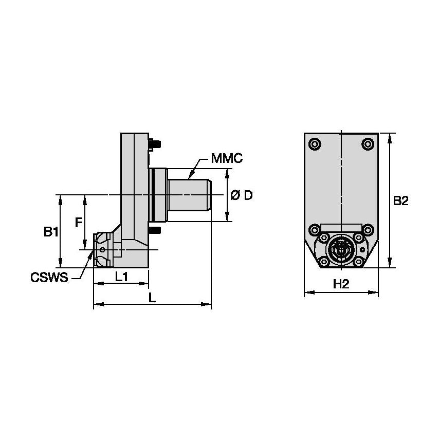 TACU020KM40SA60945559 Static Tool Axial MMC020 X KM4