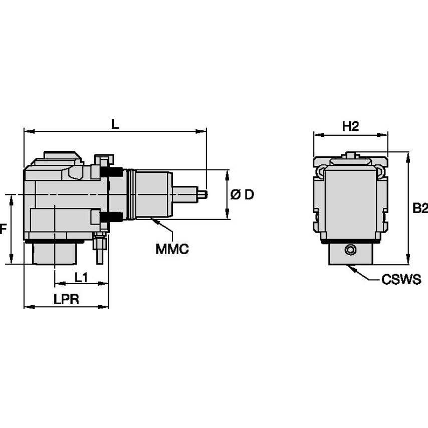 TACU031KM40DR61569464 Driven Tool Radial MMC031 X KM