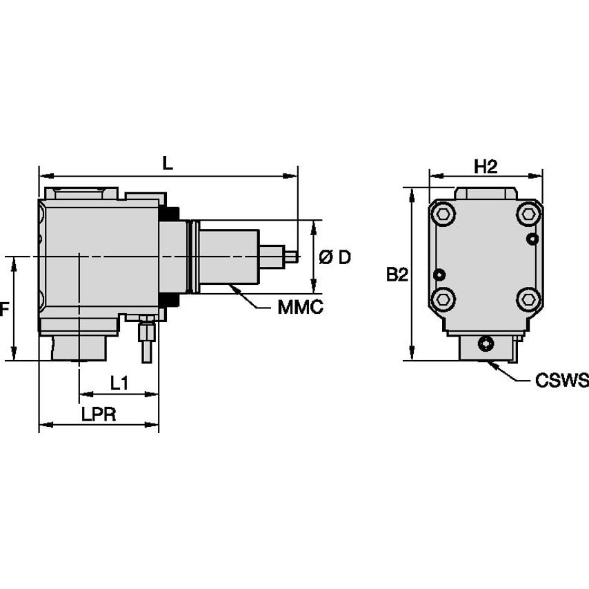 TACU036KM40DR60945570 Driven Tool Radial MMC036 X KM