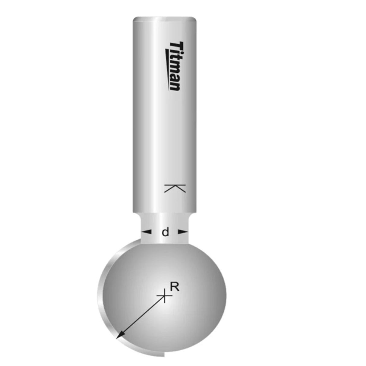 TCT Ball GroOver Single Flute Neck Diameter 6.5mm