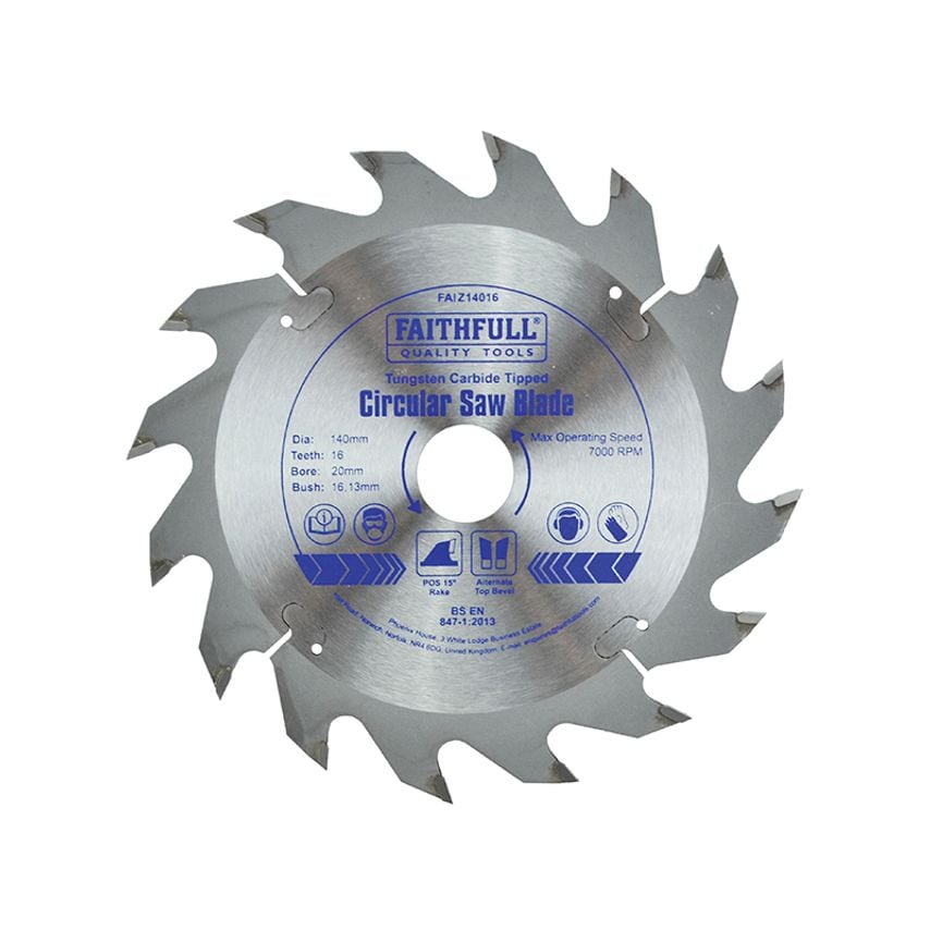 TCT Circular Saw Blade 140 x 20mm x 16T POS FAIZ14016