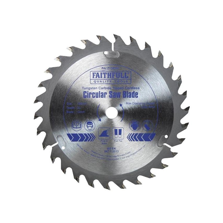 TCT Cordless Trimsaw Blade 136 x 10mm x 30T POS FAIZ13630C