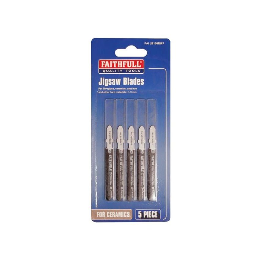 TCT Riff Tile Cutting Jigsaw Blades Pack of 5 FAIJB150RIFF