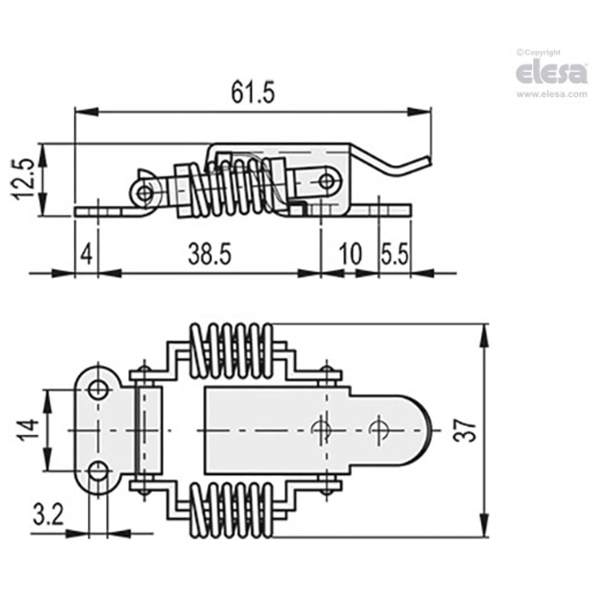TLR Hook Clamps Tensile Compensated Steel or Stainless Steel TLR.SST-37/61, 5+R