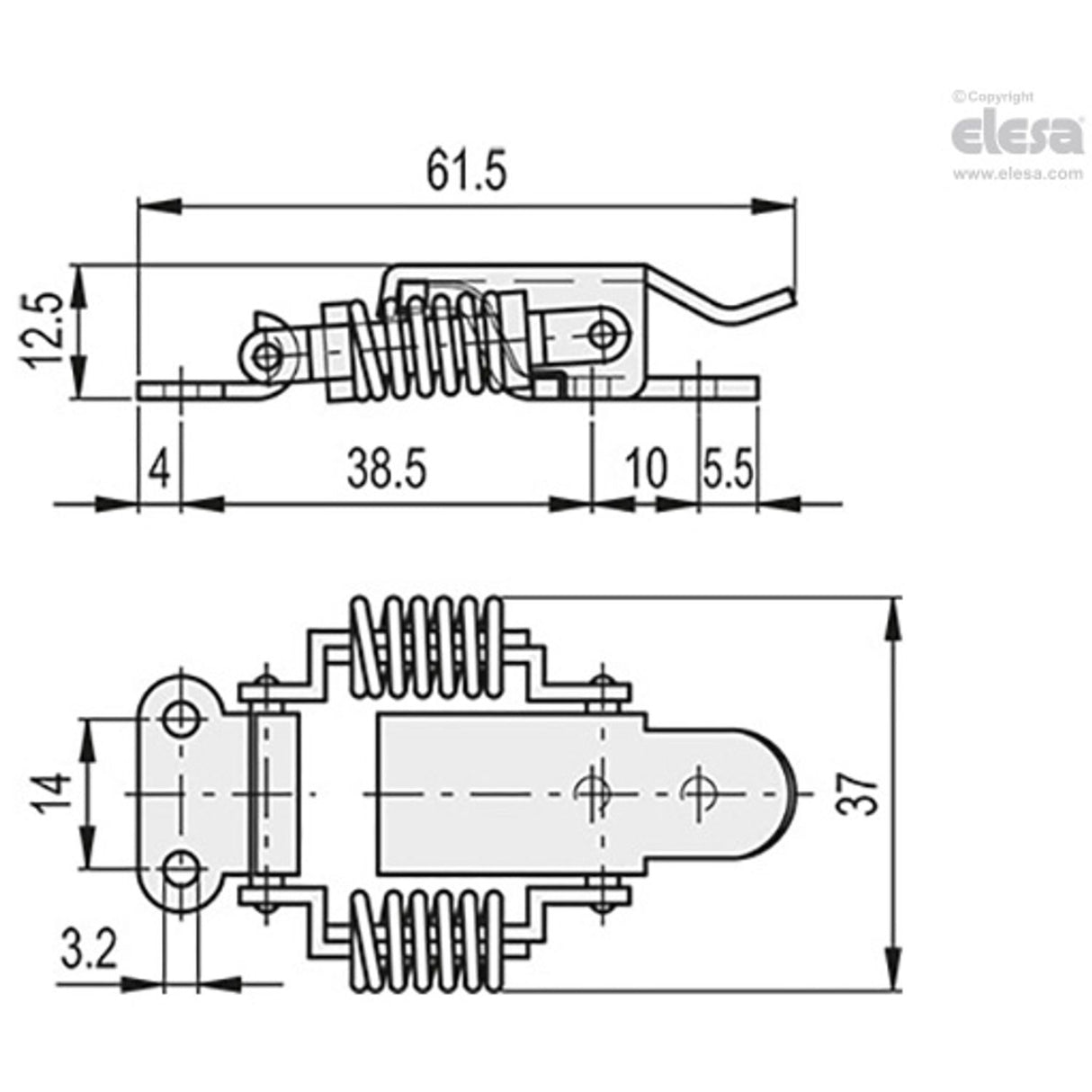TLR Hook Clamps Tensile Compensated Steel or Stainless Steel TLR.Z-37/61, 5+R