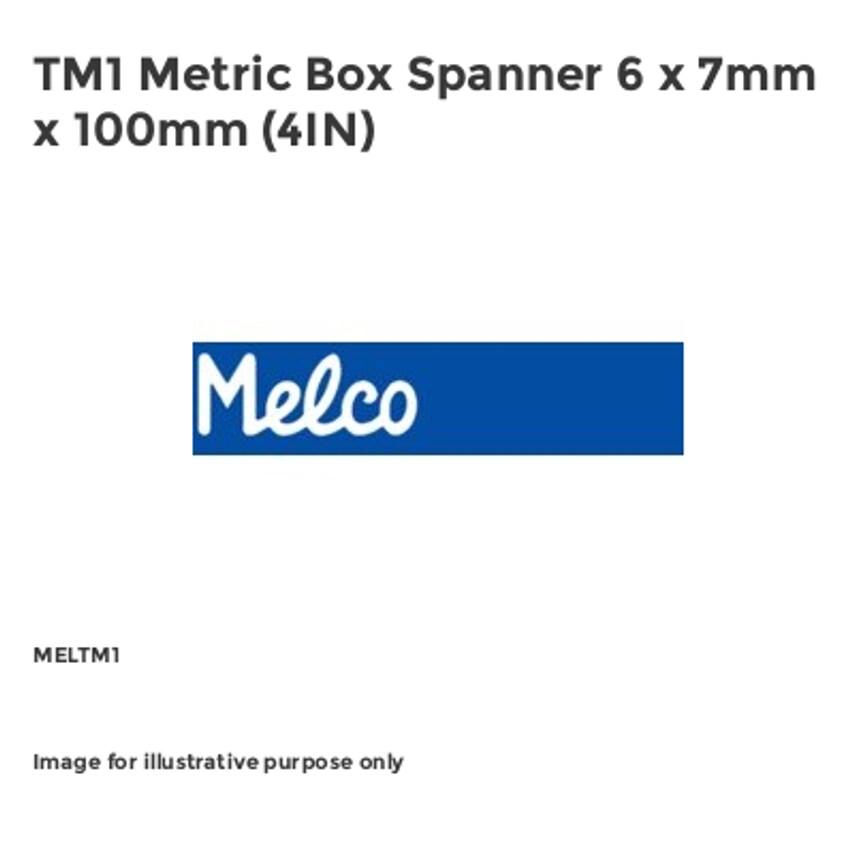 TM1 Metric Box Spanner 6 x 7mm x 100mm (4IN)