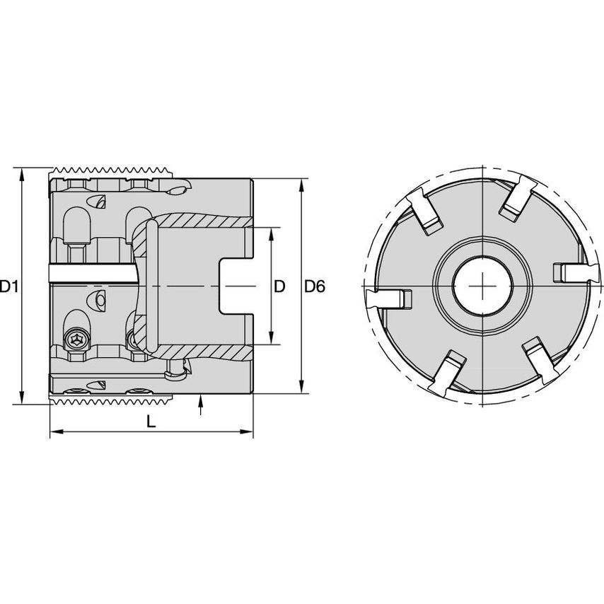 TMS25D193L138Z7 TMS25 Shell Mill Inch D=193 Z=