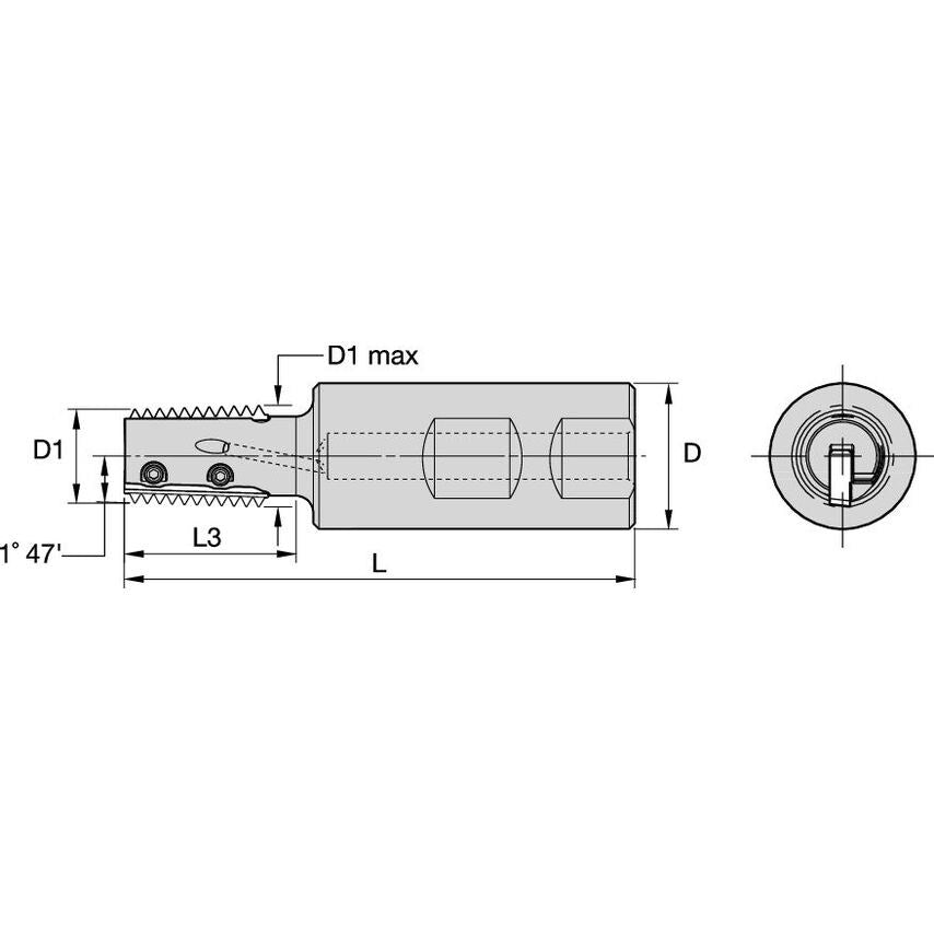 TMT25D22L43Z3 TM25 Thread Milling Cutter Metre