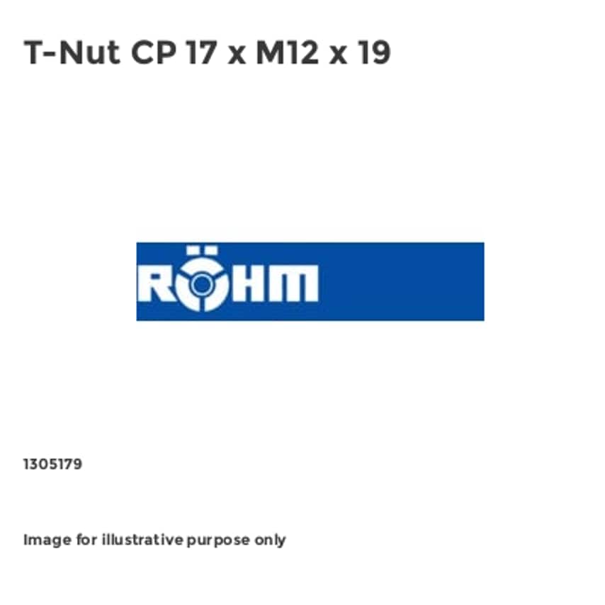 T-Nut CP 17 X M12 X 19