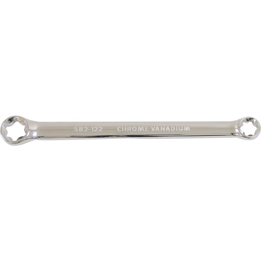 TORX Double End Ring Spanner, Chrome Vanadium Steel, E14 x E18