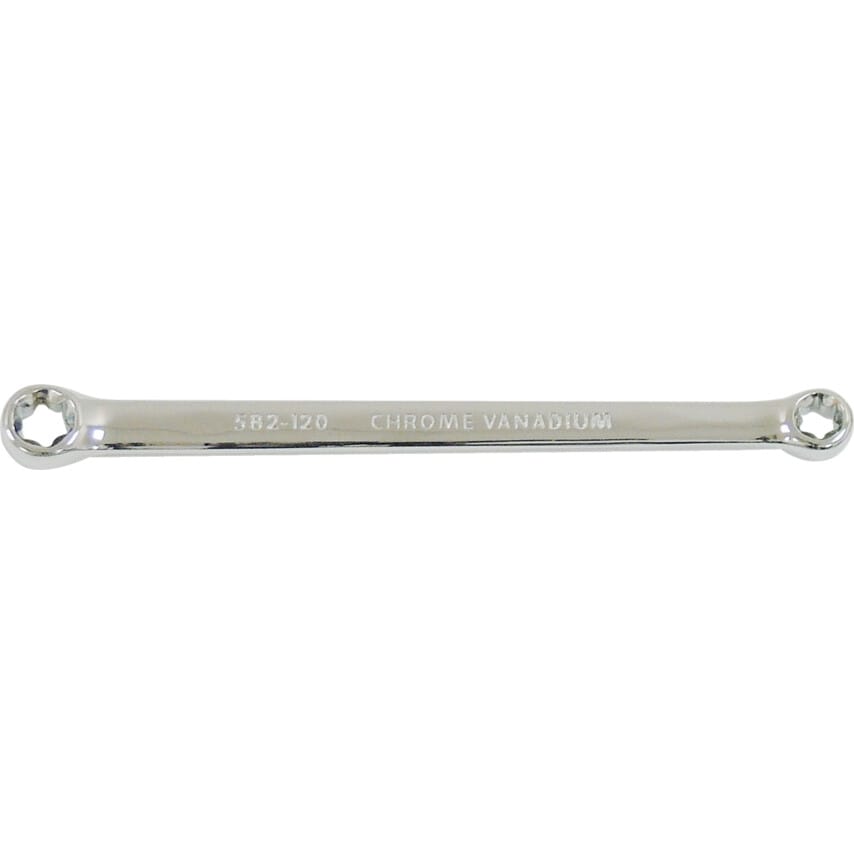 TORX Double End Ring Spanner, Chrome Vanadium Steel, E6 x E8