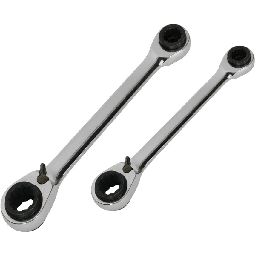 TORX Ratchet Spanner Set, 8 - 19mm, Set of 2