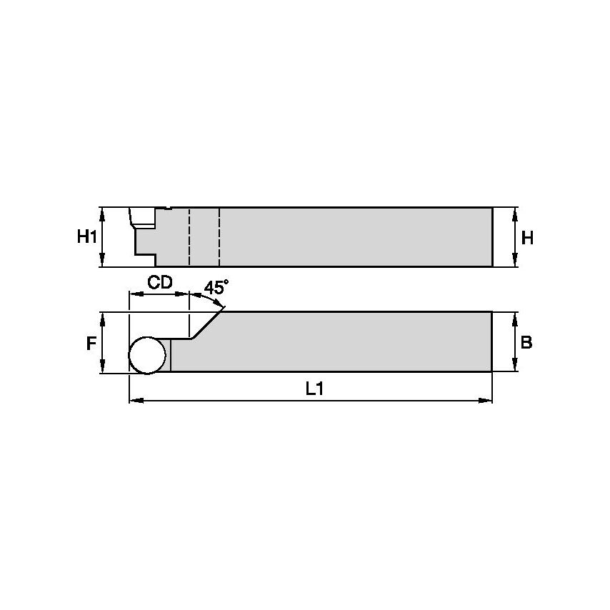 TRAOL162D Top Notch Holder W1.00 L6.00