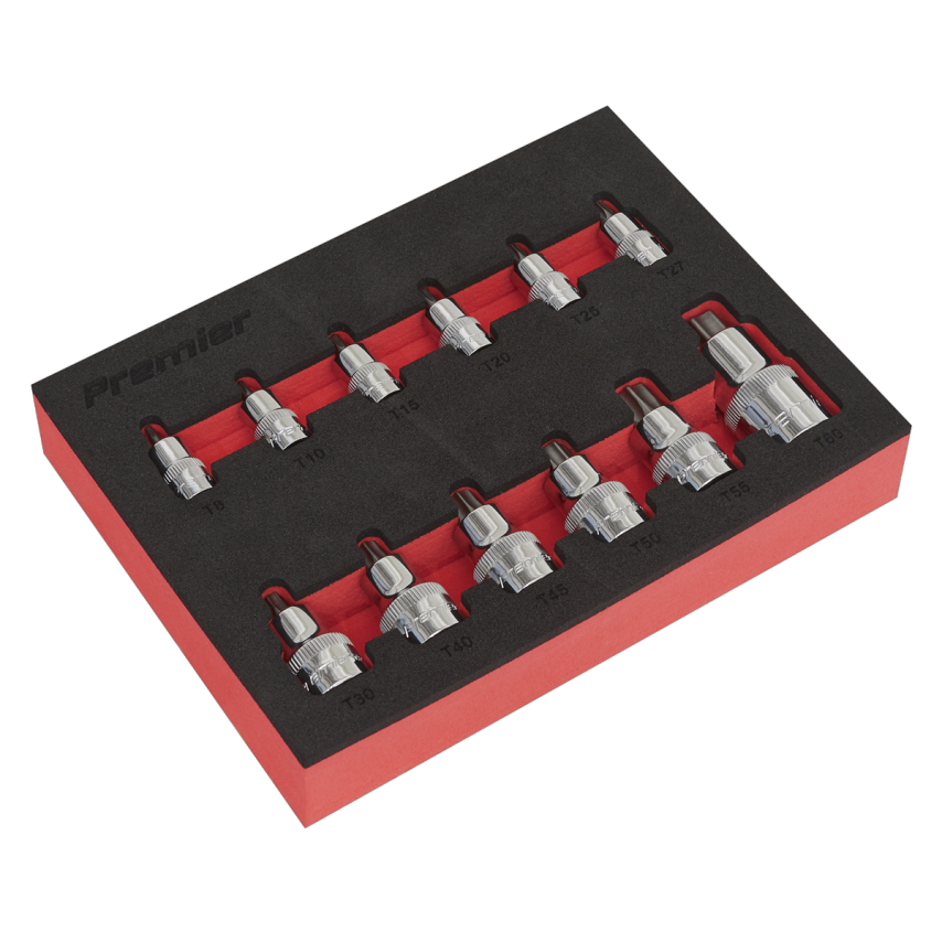TRX-Star* Socket Bit Set12 Piece Stubby 1/4", 3/8" & 1/2" Square Drive