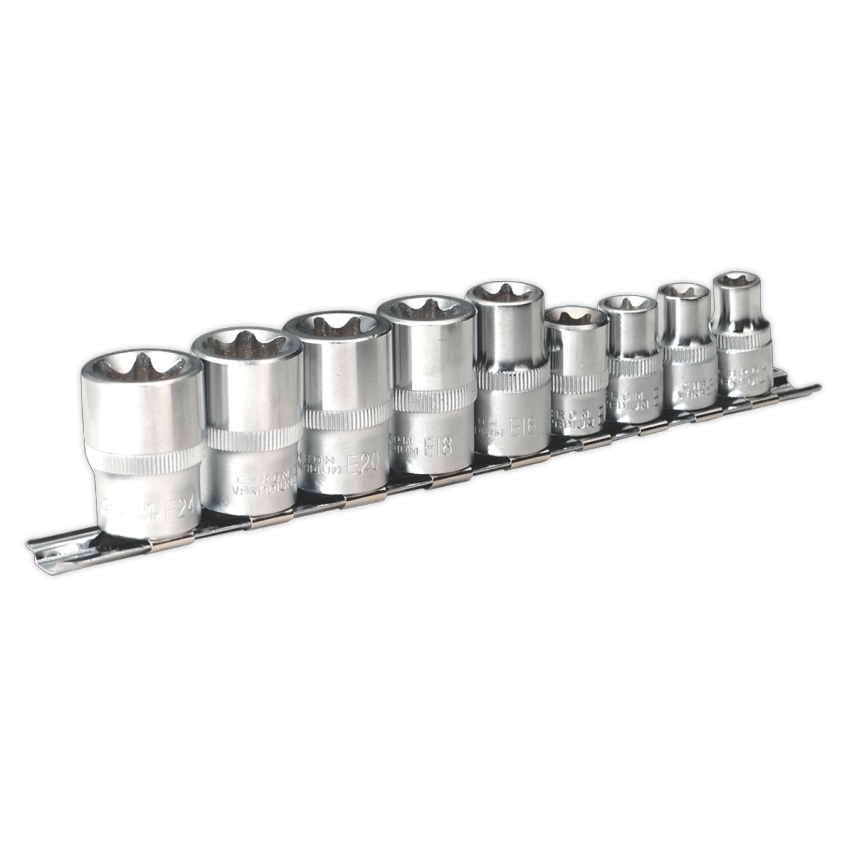 TRX-Star* Socket Set9 Piece 3/8" & 1/2" Square Drive E10-E14 & E16-E24