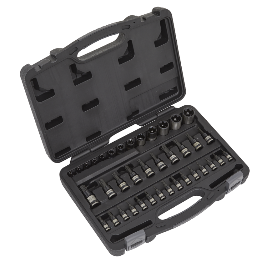 TRX-Star* Socket & Security Socket Bit Set38 Piece 1/4", 3/8" & 1/2" Square Drive