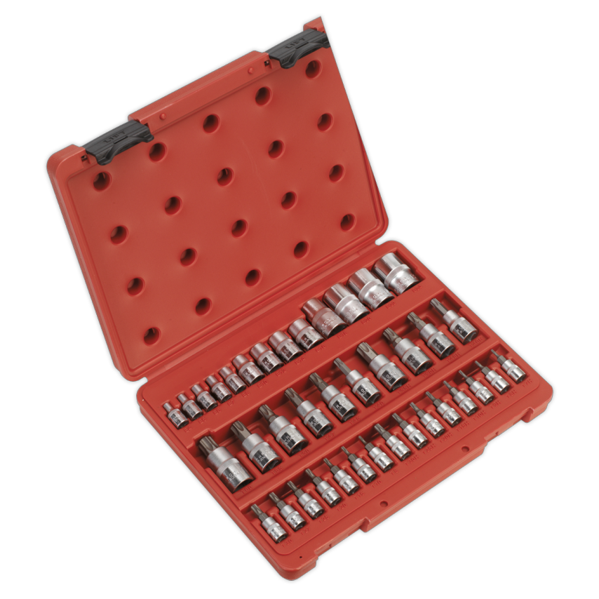 TRX-Star* Socket & Security Socket Bit Set38 Piece 1/4", 3/8" & 1/2" Square Drive