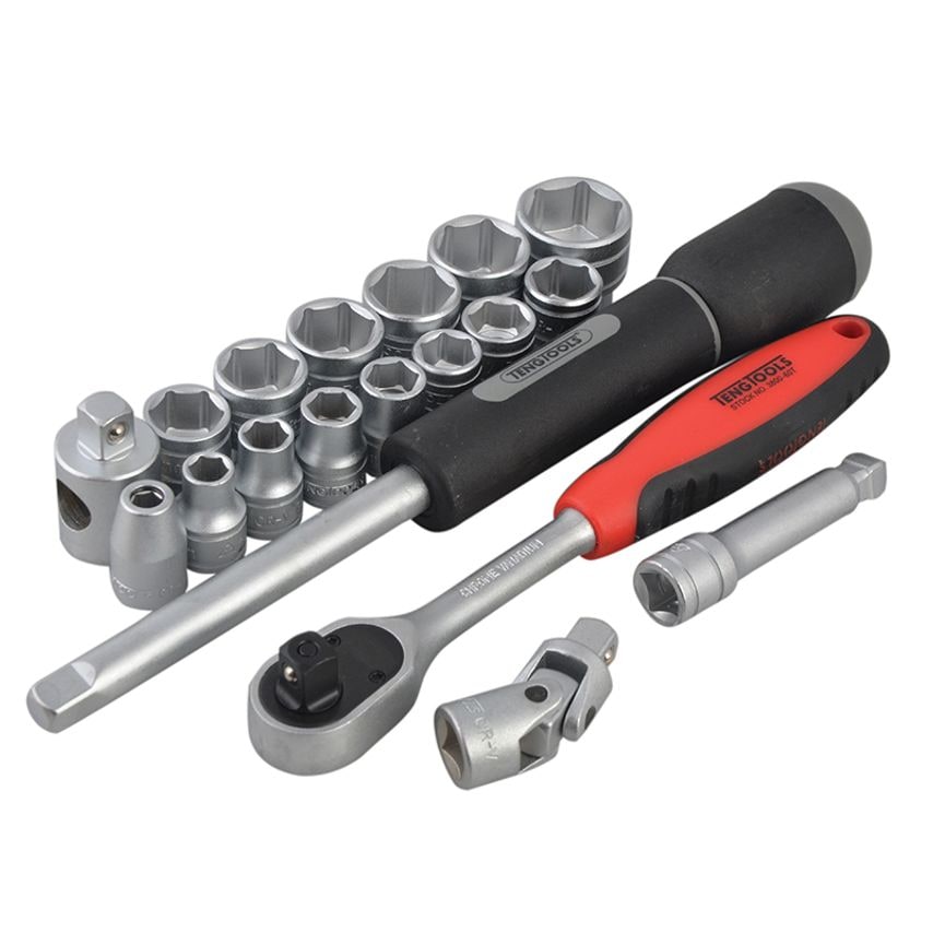 TT3819 Regular Metric Socket Set, 19 Piece - 3/8in Drive TENTT3819