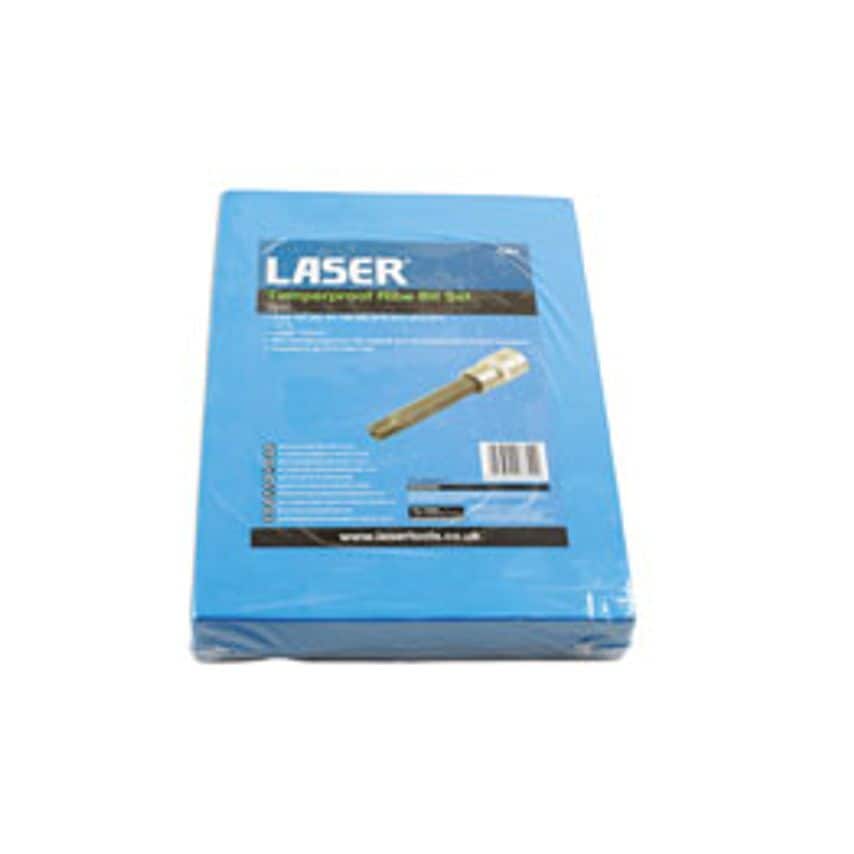 Tamperproof Ribe Socket Bit Set 1/2"D 9 Piece