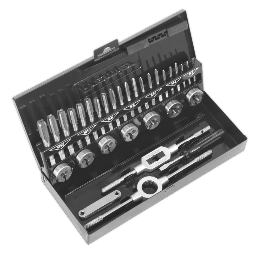 Tap & Die Set 32 Piece Split Dies HSS 4341 - Metric