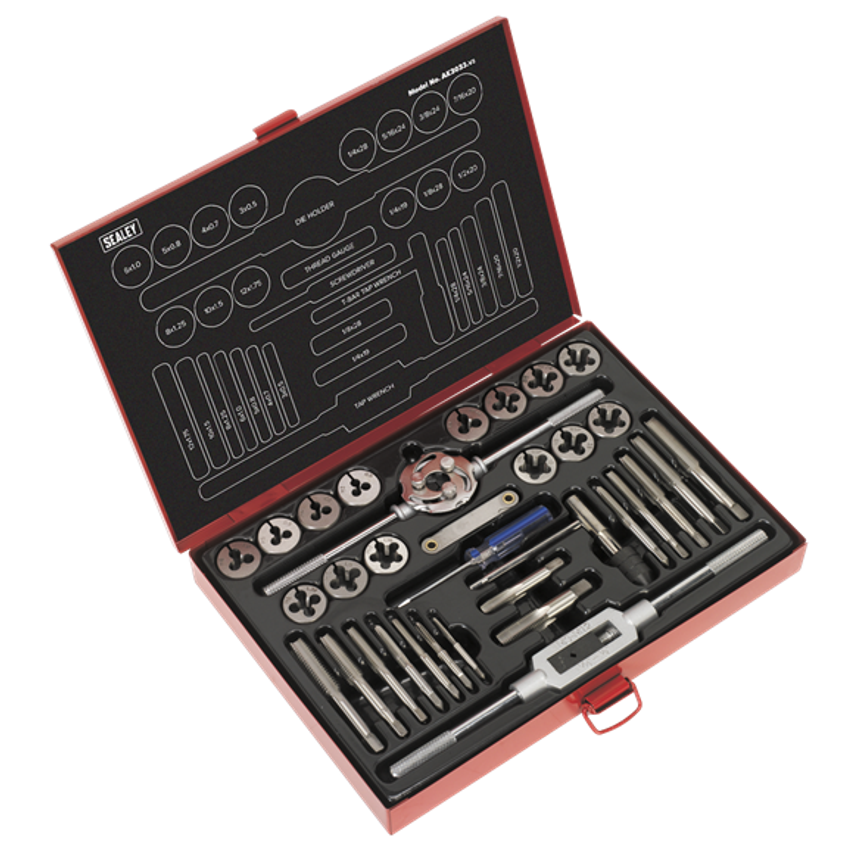 Tap & Die Set 33 Piece Split Dies Metric/Unf/Bsp