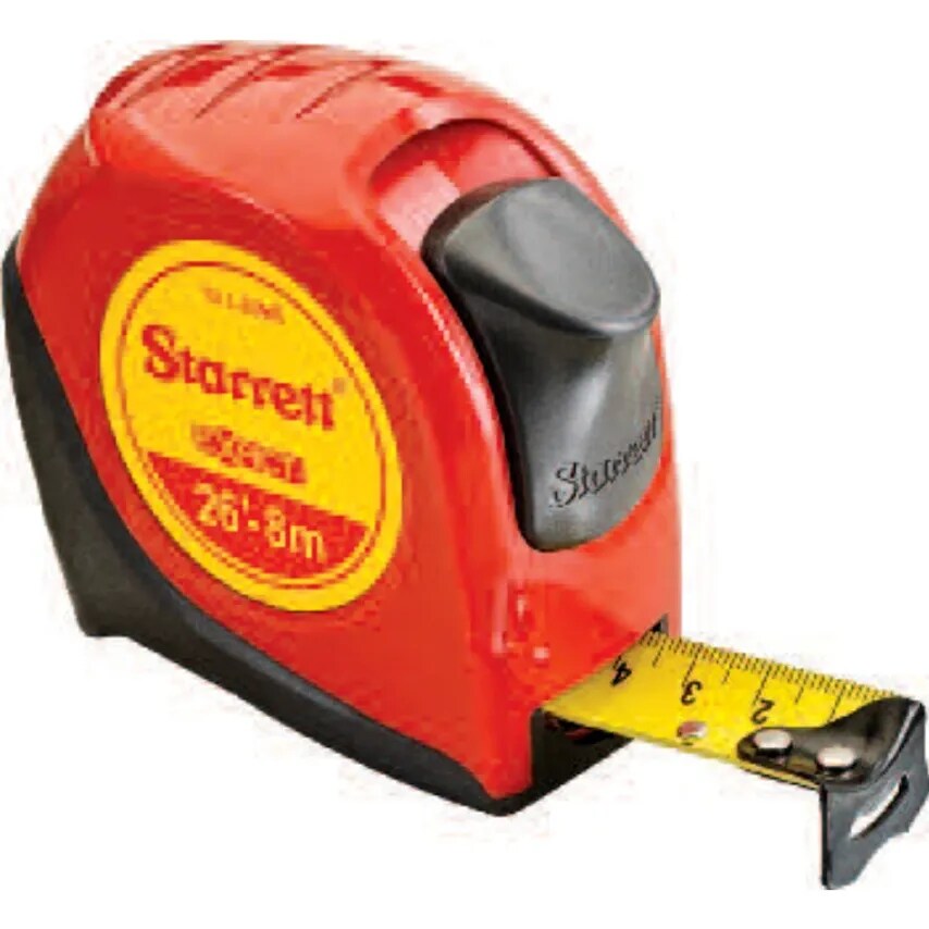 Tape Measure Blade Lock and belt Clip 25mm/1IN x 5M/16FT ABS Metri