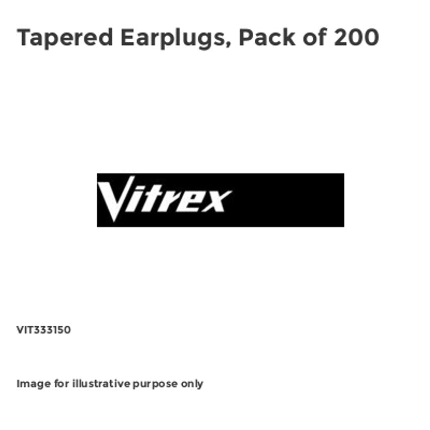 Tapered Earplugs, Pack of 200