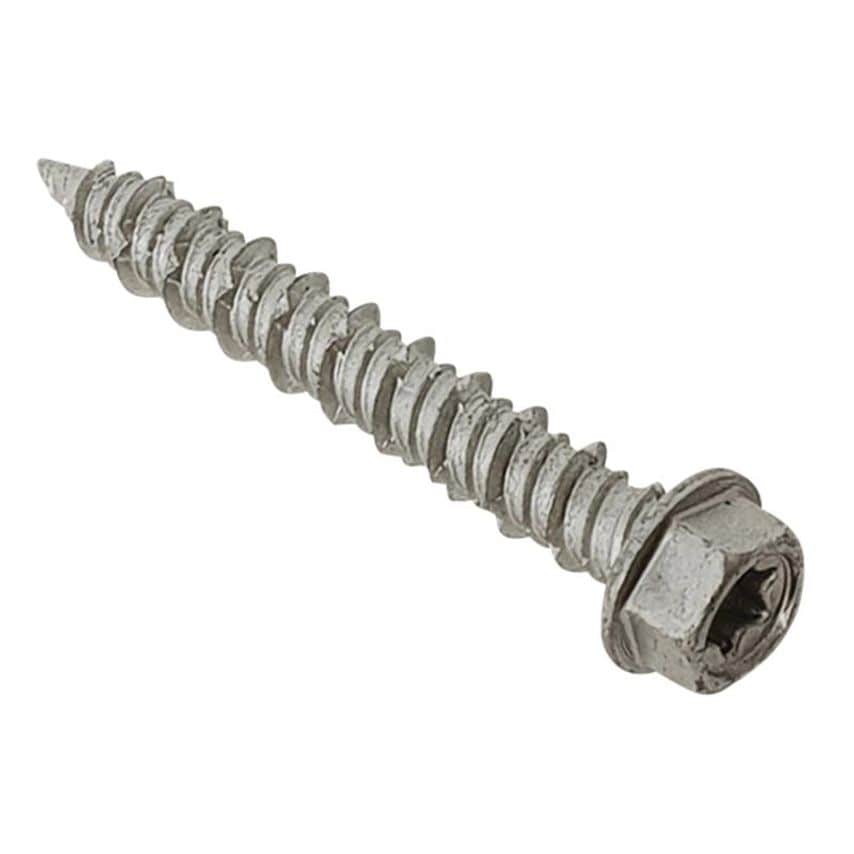 TechFast Masonry Screw TORX Compatible Hex 6.3 x 45mm (Box 100) FORTFMH6345