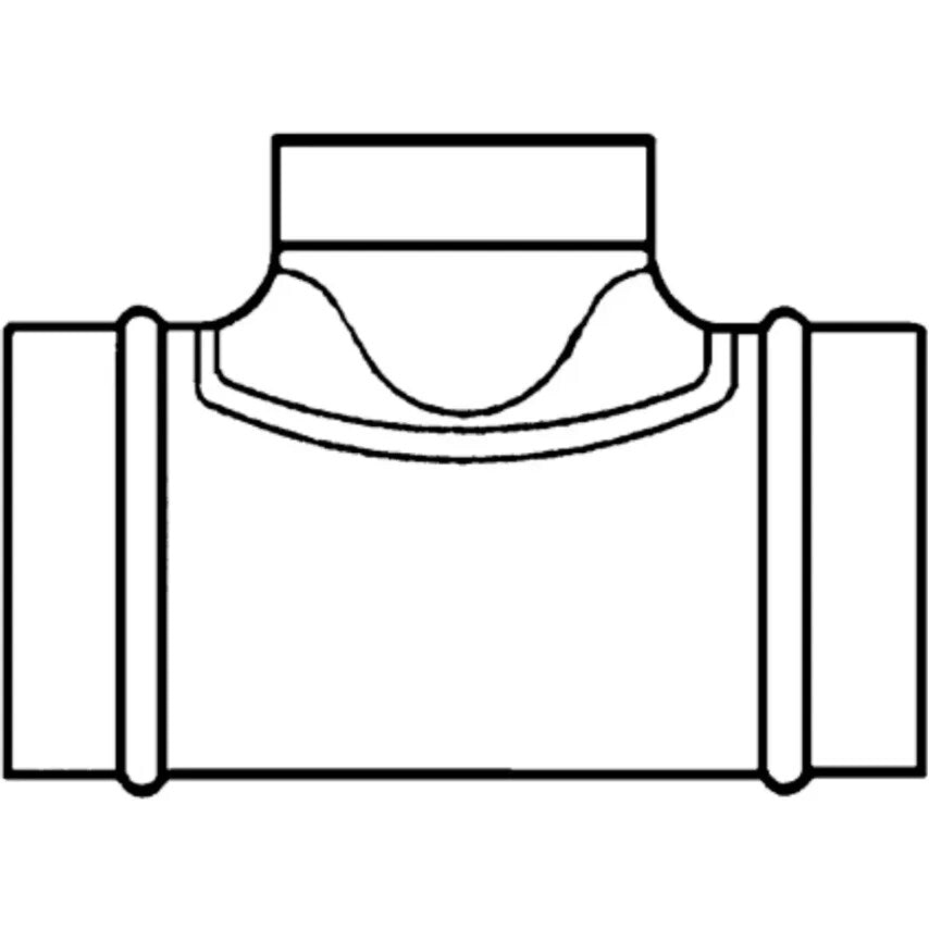 Tee Equal 100mm Galvanised