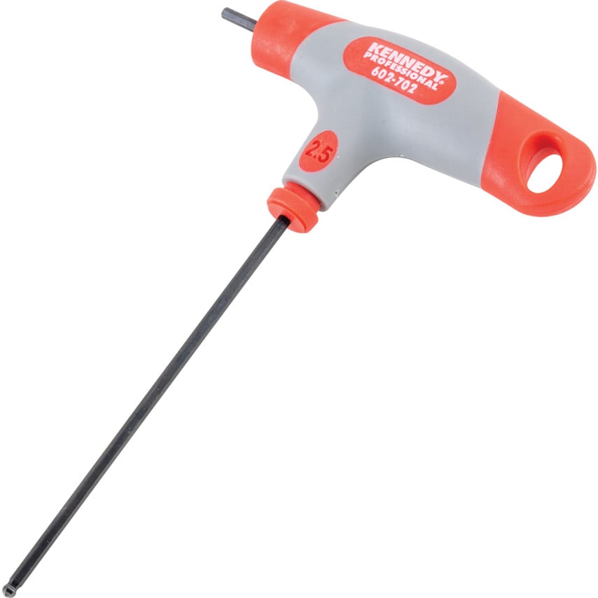 T-handled Hexagon Key Ball Driver 2.5mm x 140mm