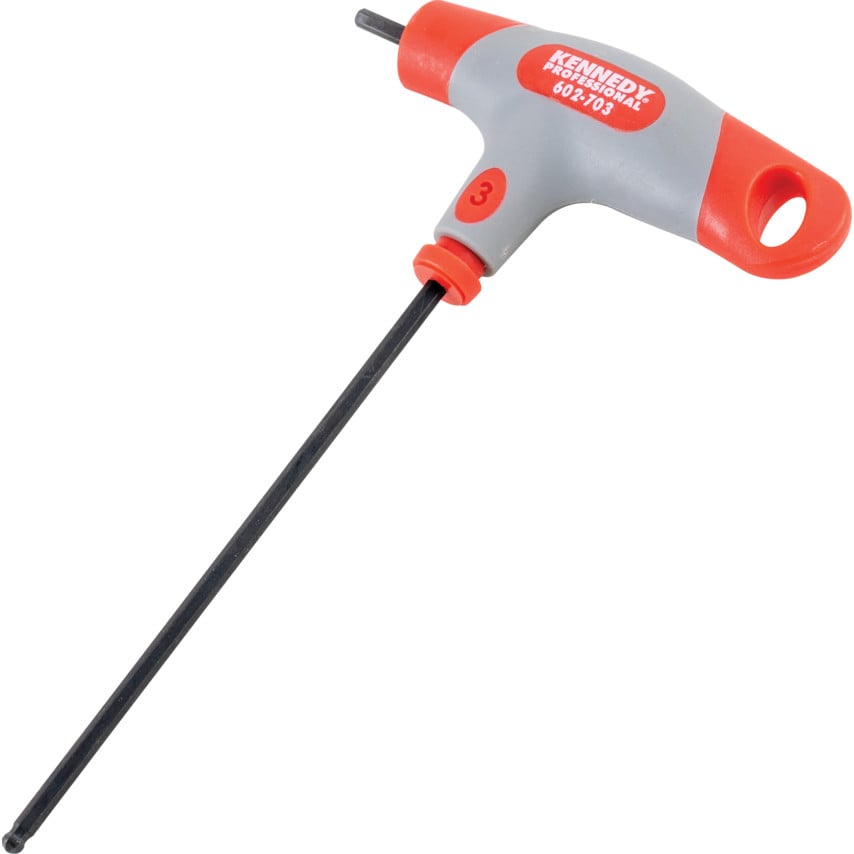 T-handled Hexagon Key Ball Driver 3mm x 150mm