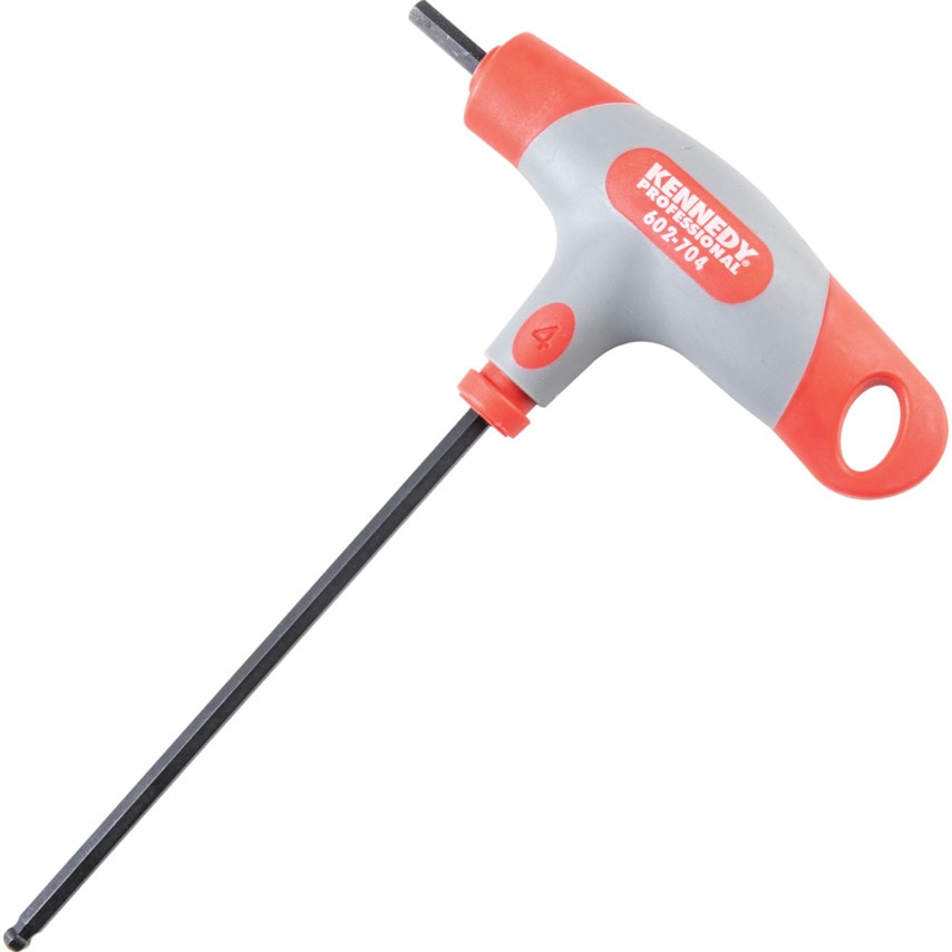 T-handled Hexagon Key Ball Driver 4mm x 160mm
