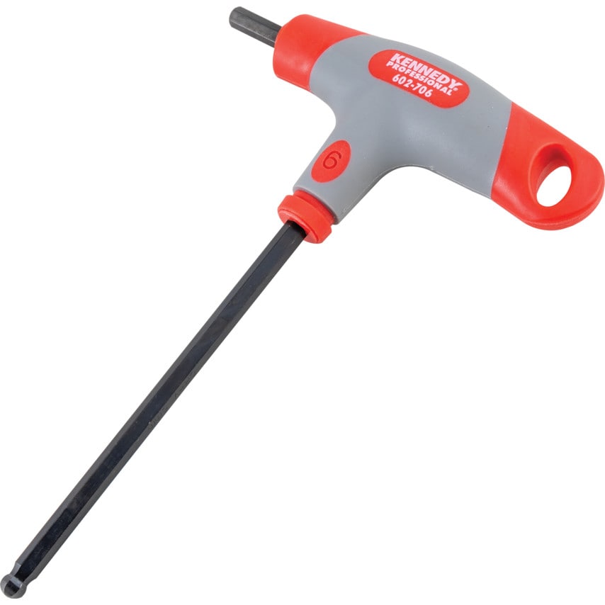 T-handled Hexagon Key Ball Driver 6mm x 185mm
