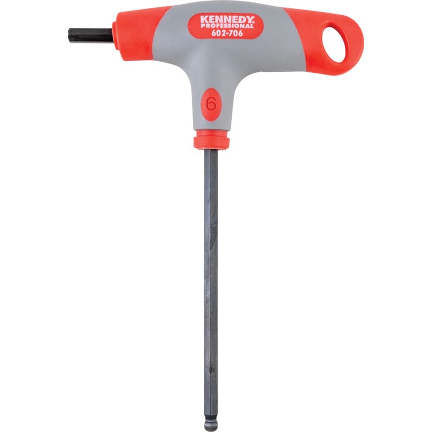T-handled Hexagon Key Ball Driver 6mm x 185mm