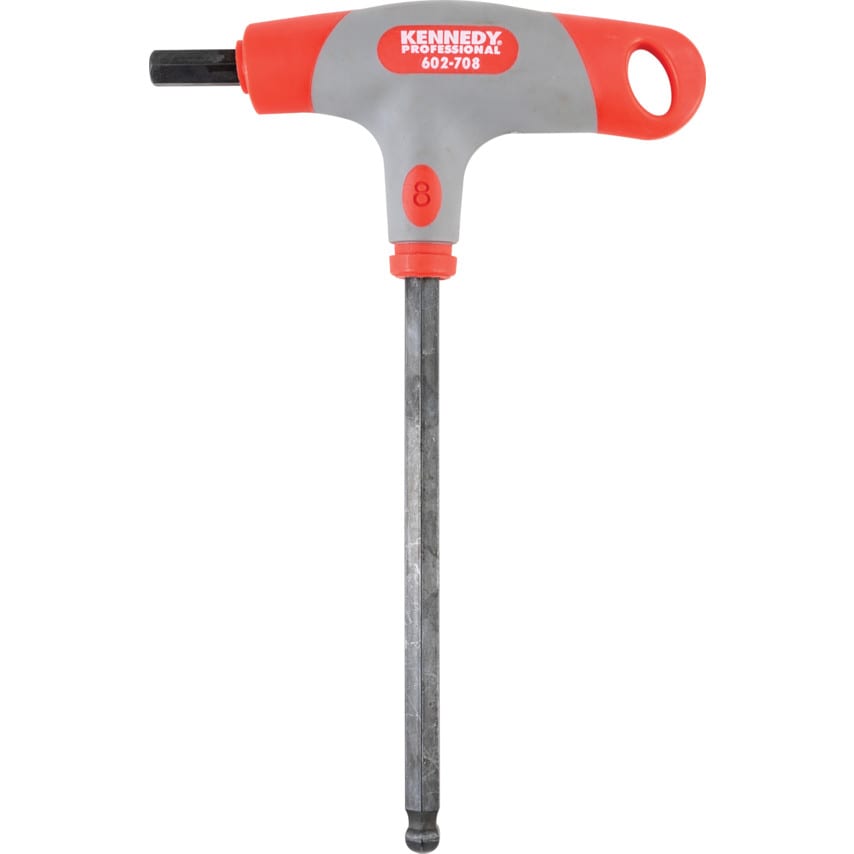 T-handled Hexagon Key Ball Driver 8mm x 195mm
