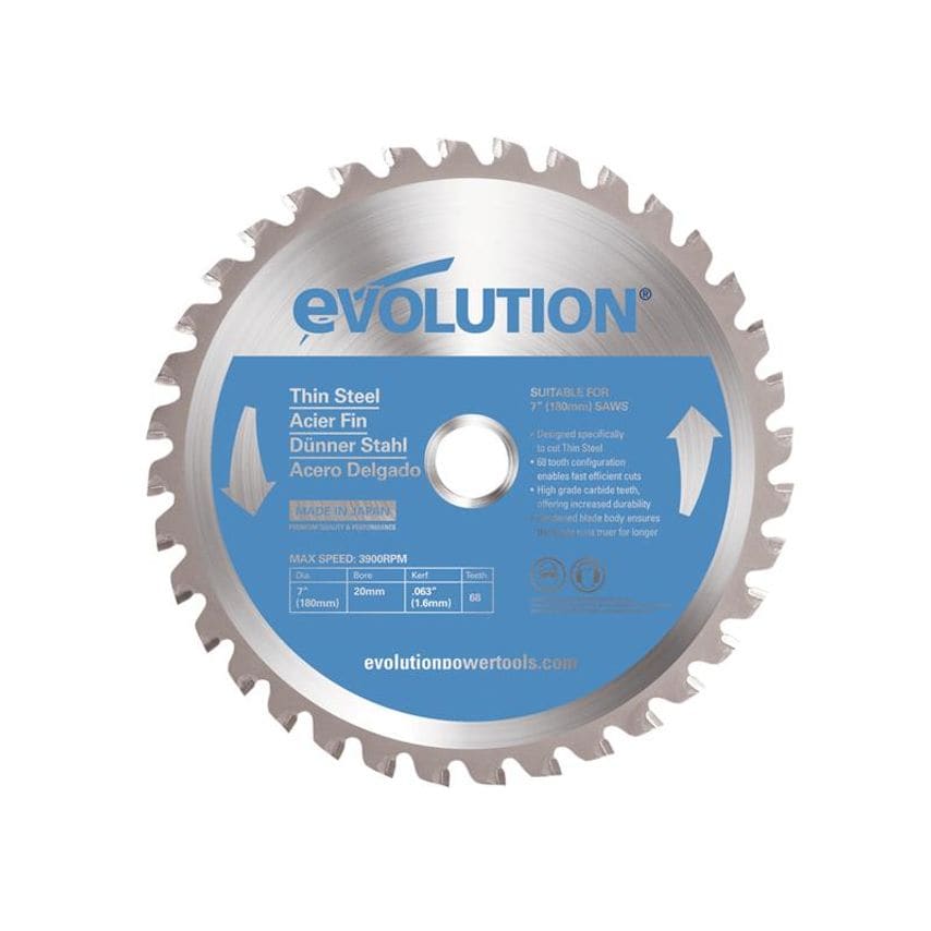 Thin Steel Cutting Circular Saw Blade 180 x 20mm x 36T EVLS1802036