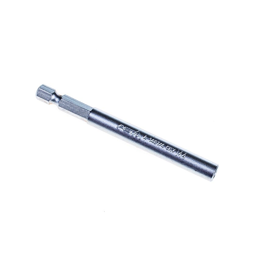 Threaded Bit Holder M4 84mm Long 1/4'' Hex Drive Extension CRV Steel