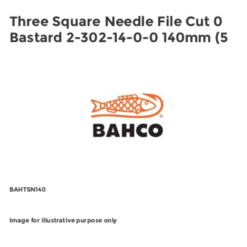 Three Square Needle File Cut 0 Bastard 2-302-14-0-0 140mm (5