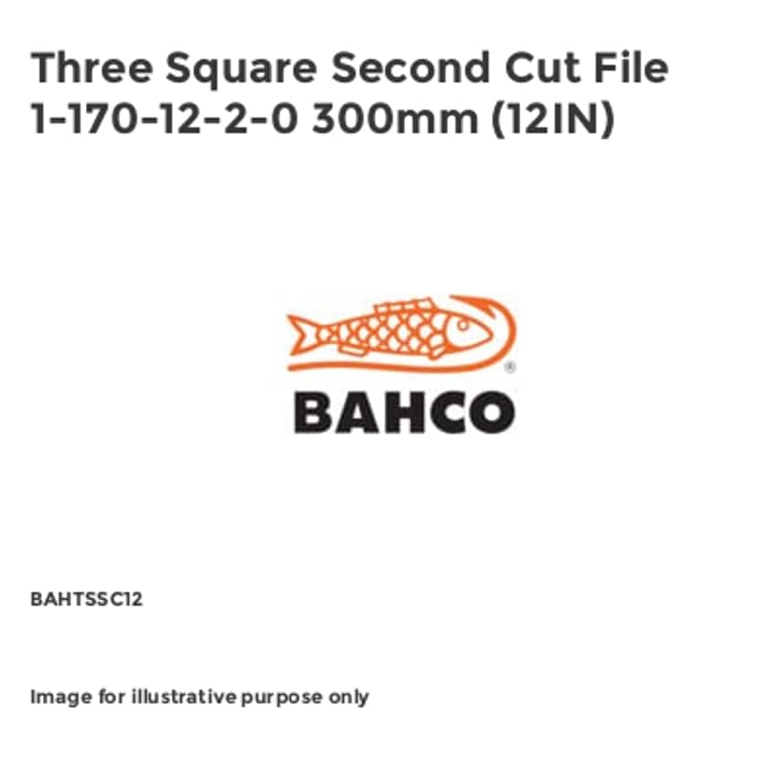 Three Square Second Cut File 1-170-12-2-0 300mm (12IN)