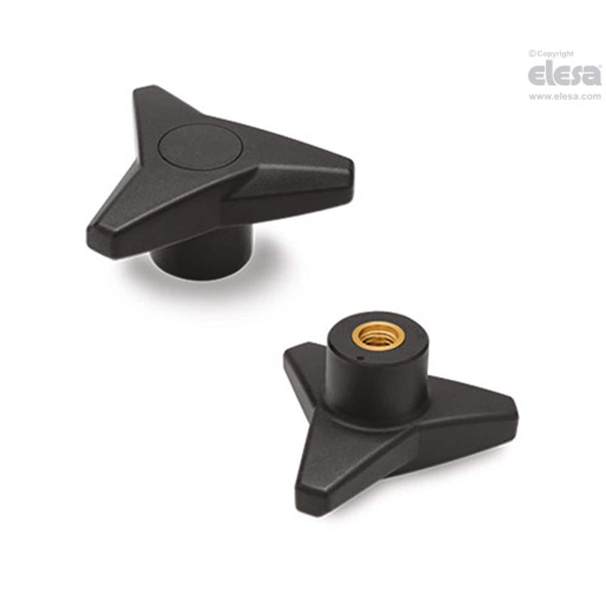 Three-arm knob-VB.839/80 B-M10-C3 Grey