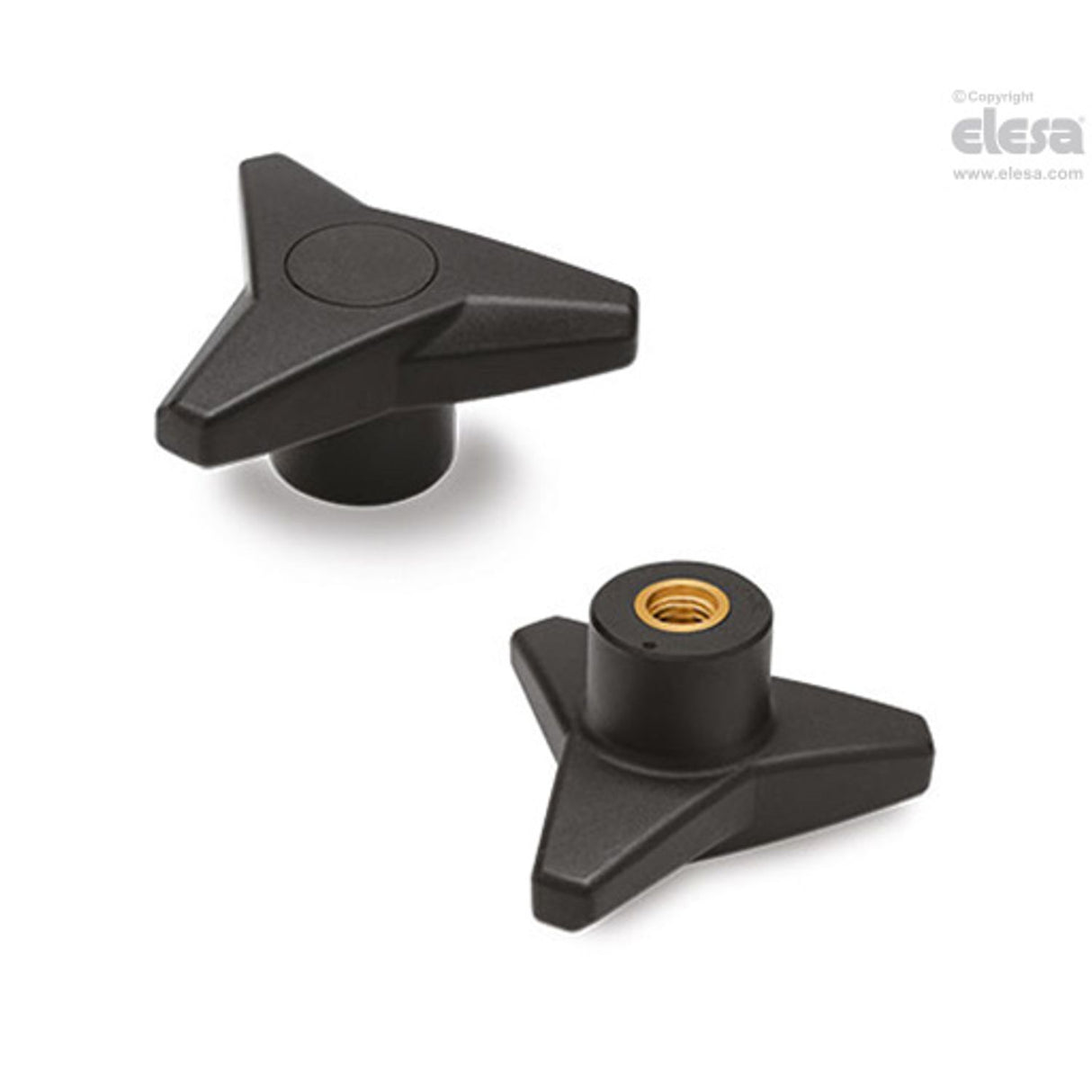 Three-arm knob-VB.839/80 B-M12-C2 Orange