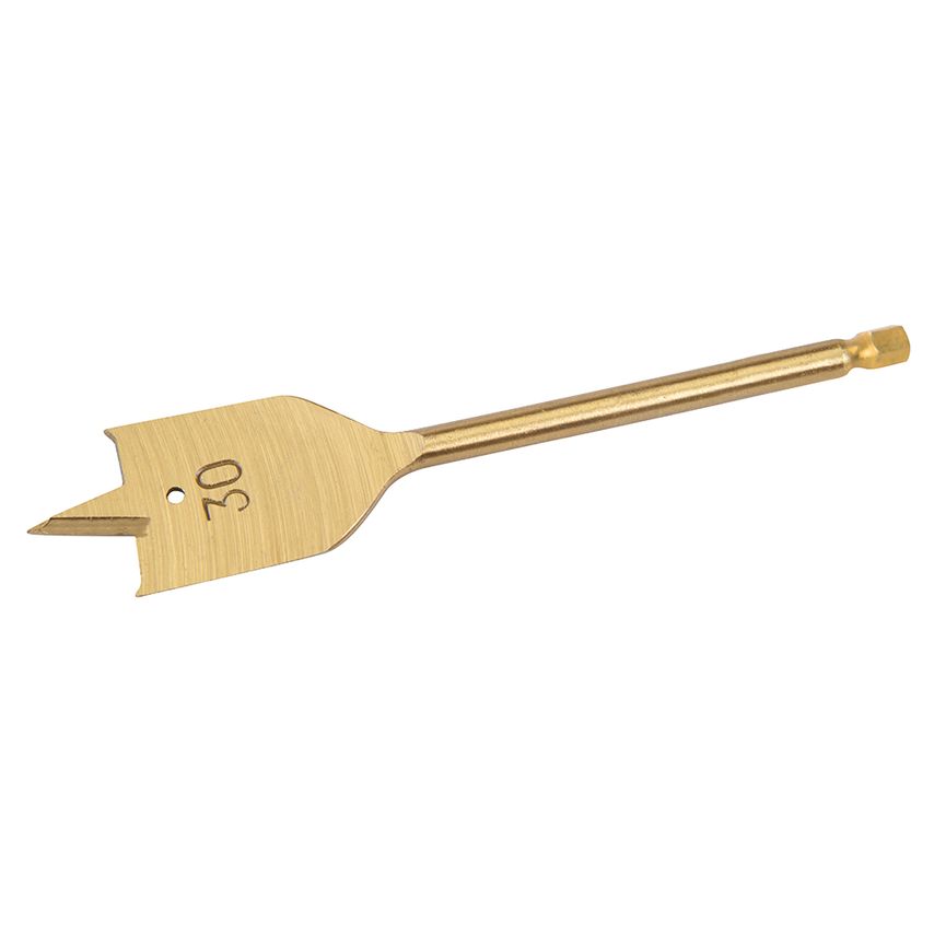 Titanium-Coated Flat Bit 30mm