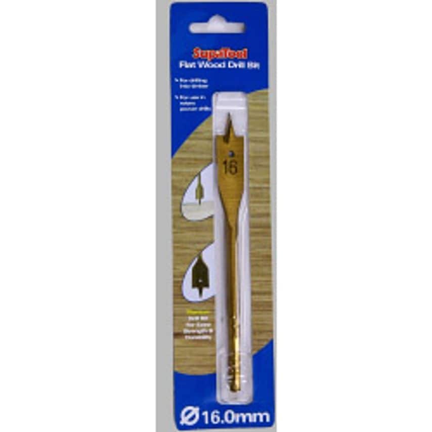 Titanium Coated Flat Wood Drill Bits 16mm