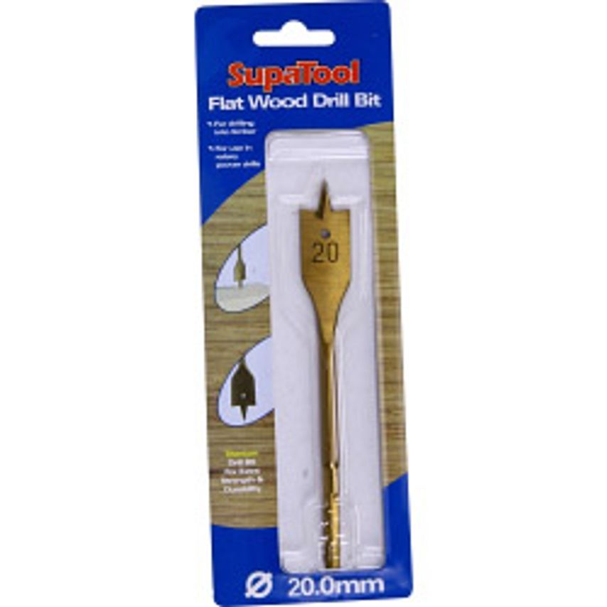 Titanium Coated Flat Wood Drill Bits 20mm