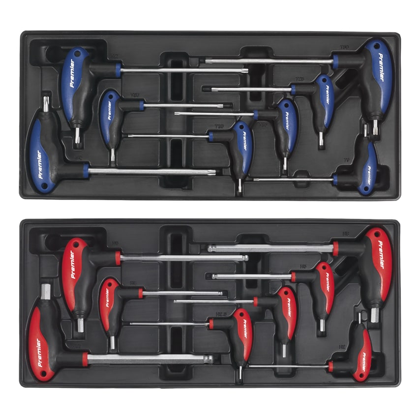 Tool Chest Combination 14 Drawer with Ball Bearing Slides - Blue & 1179PC Tool Kit