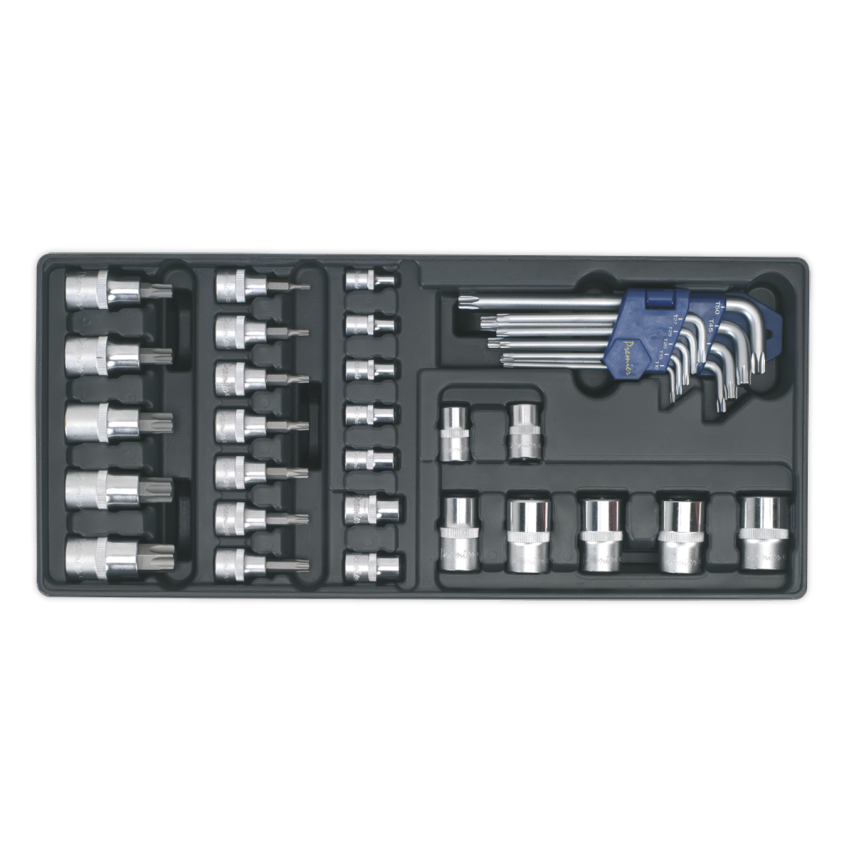 Tool Tray with TRX-Star* Key, Socket Bit & Socket Set 35 Piece