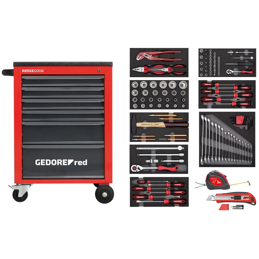 Tool set i.t.trolley MECHANIC red 119pcs