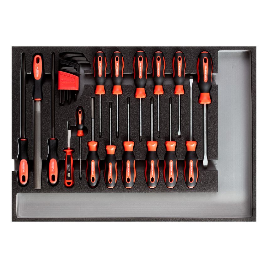 Tool set screwdr.+files CT-module 26pcs