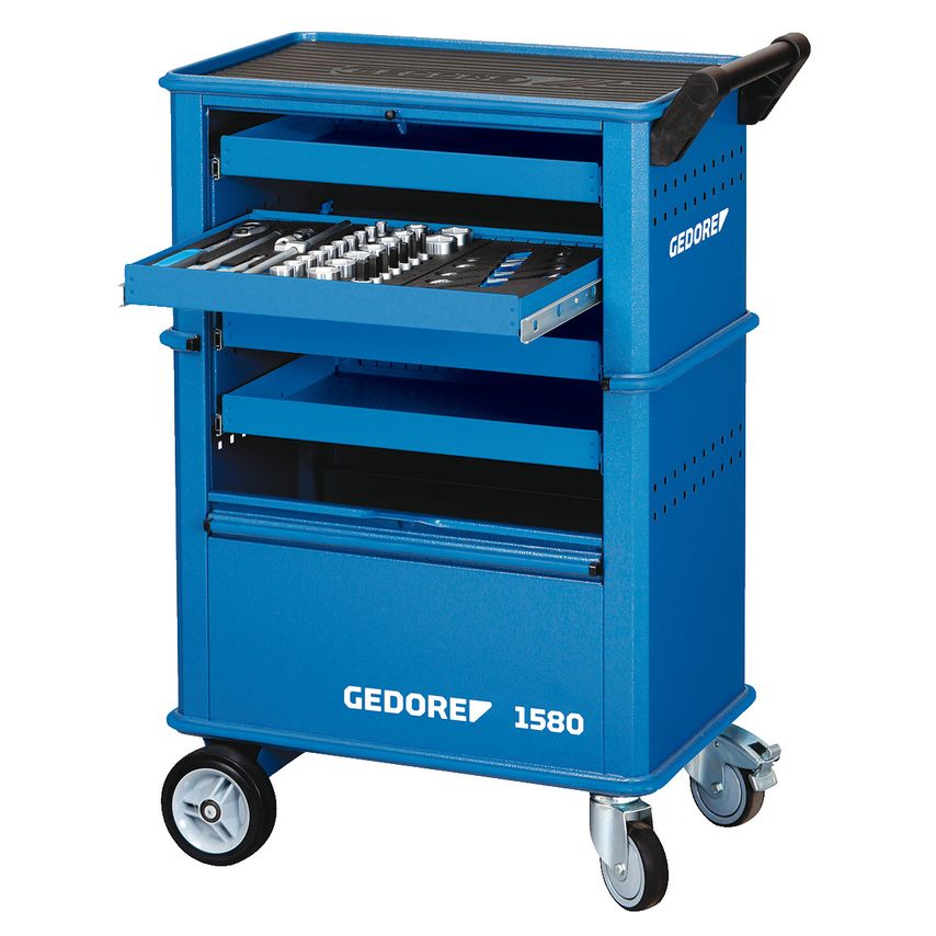 Tool trolley with 4 drawers