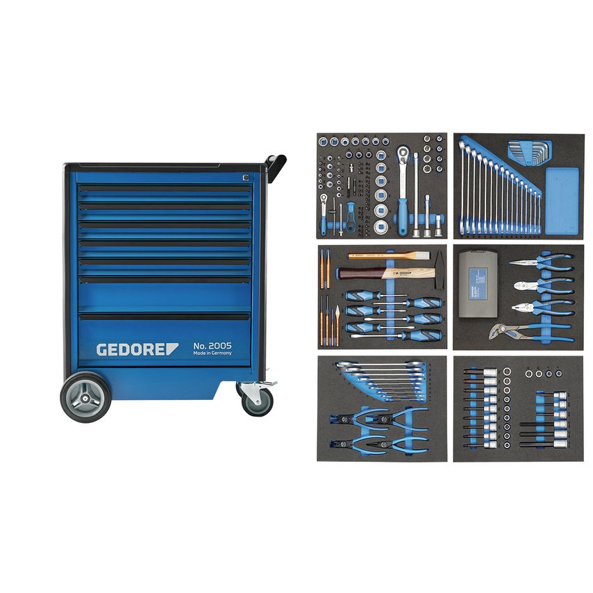 Tool trolley with assortment